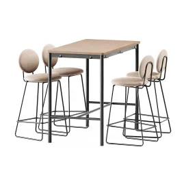 Tommaryd Wooden Table by Ikea Gemma Bar Chair